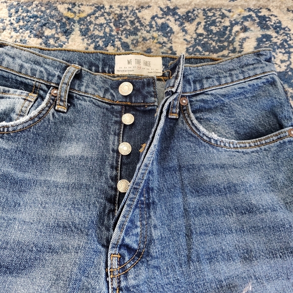 Free People We The Free Stella Skinny Jean Rip & Repair Raw Hem 28 - Picture 8 of 13